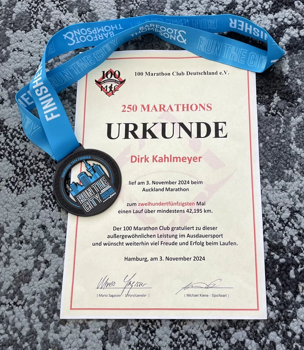 Dirk Kahlmeyer beim Auckland Marathon 2024