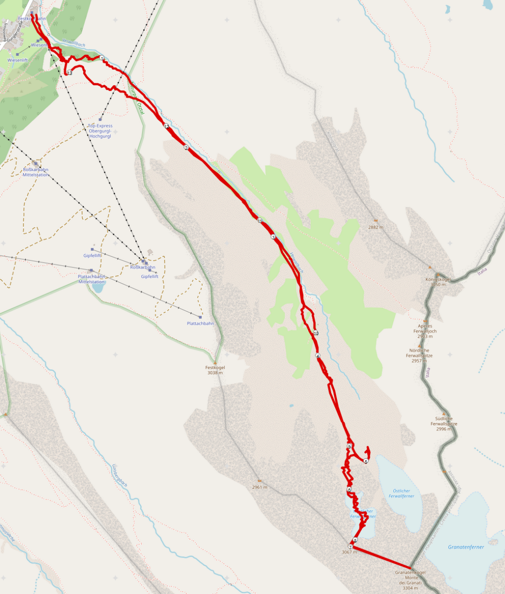 Strecke Granatenkogel