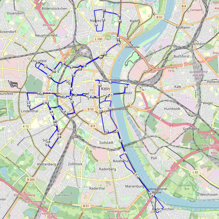 Köln Marathon Strecke