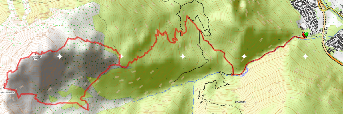 Alpleskopf Wandern Route