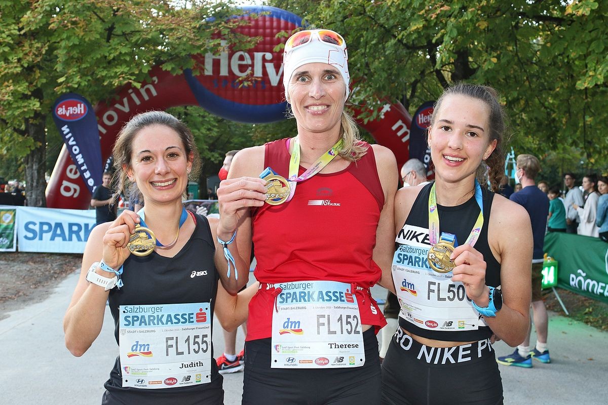 Die Top 3 beim Salzburger Frauenlauf 2021