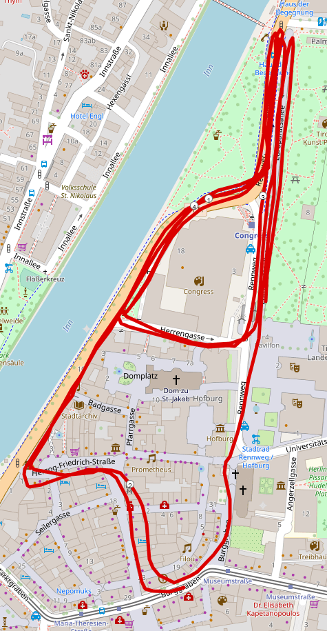 Strecke Silvesterlauf Innsbruck