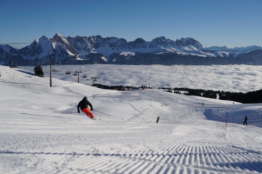Skigebiet Flumserberg: Na, wenn das nicht mal ein schönes Panorama ist!!! Foto (c) Flumserberg