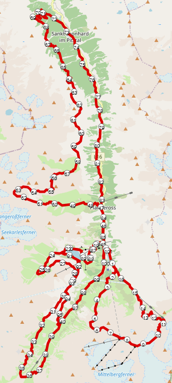 Strecke P105 Pitz Alpine Glacier Trail