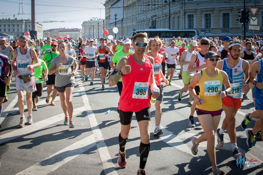 Die Strecke des White Nights International Marathon. Foto Veranstalter