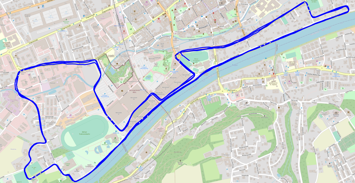 Welser Halbmarathon Streckenplan