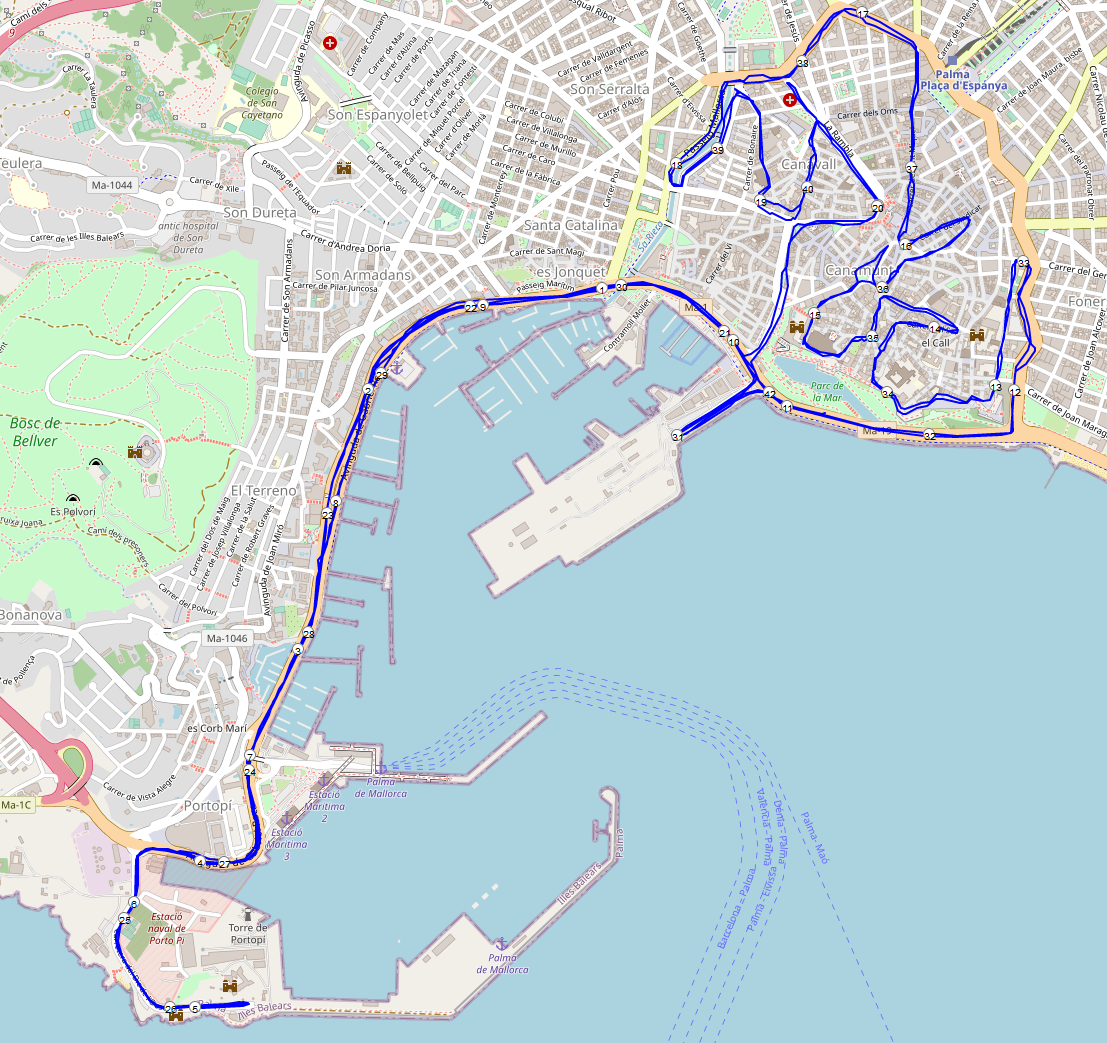 Strecke Palma de Mallorca Marathon