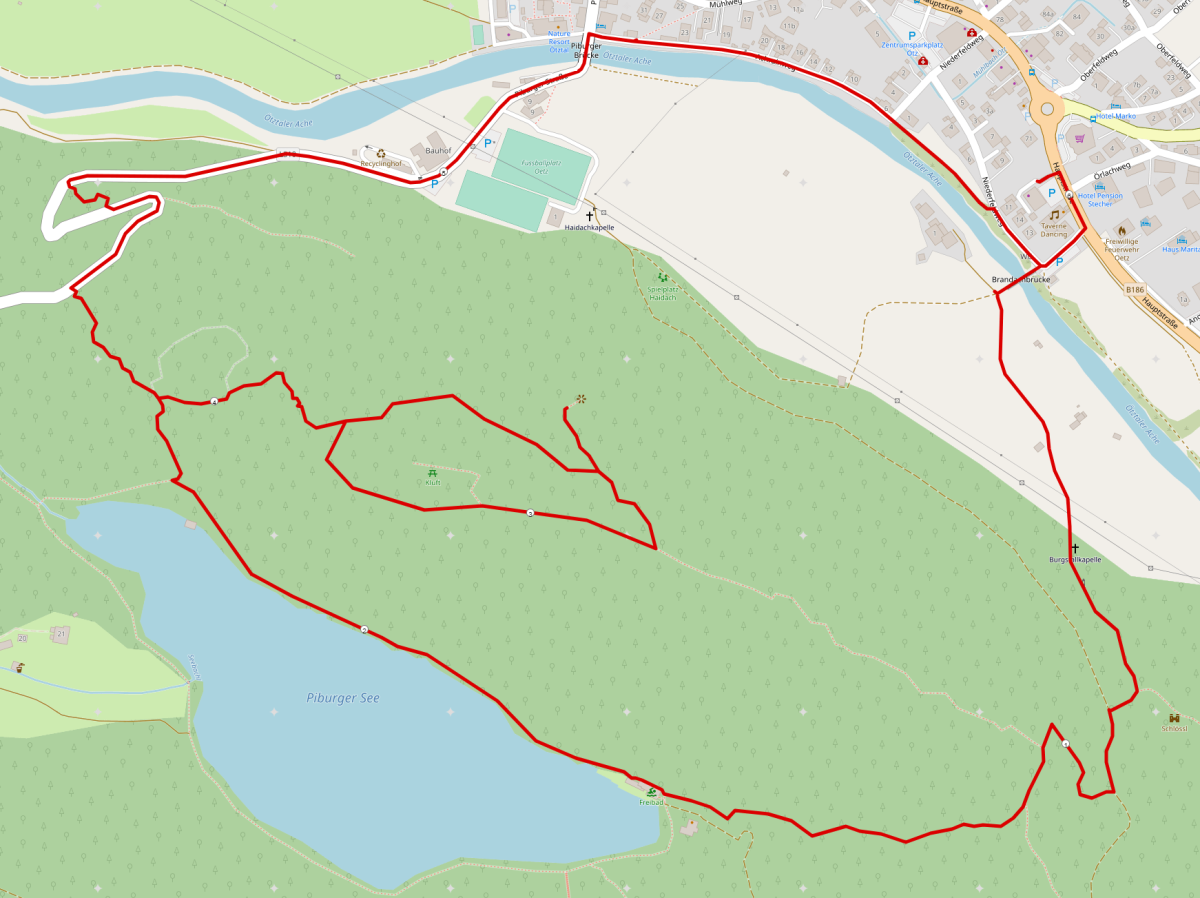Strecke Piburger See