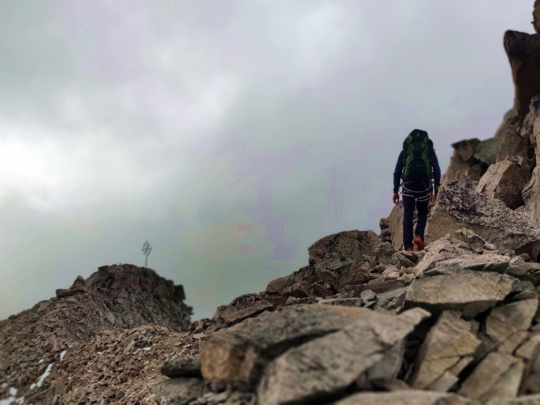 Vertainspitze NW-Grat 22: Kurz vor dem Gipfel Vertainspitze NW-Grat 22: Kurz vor dem Gipfel