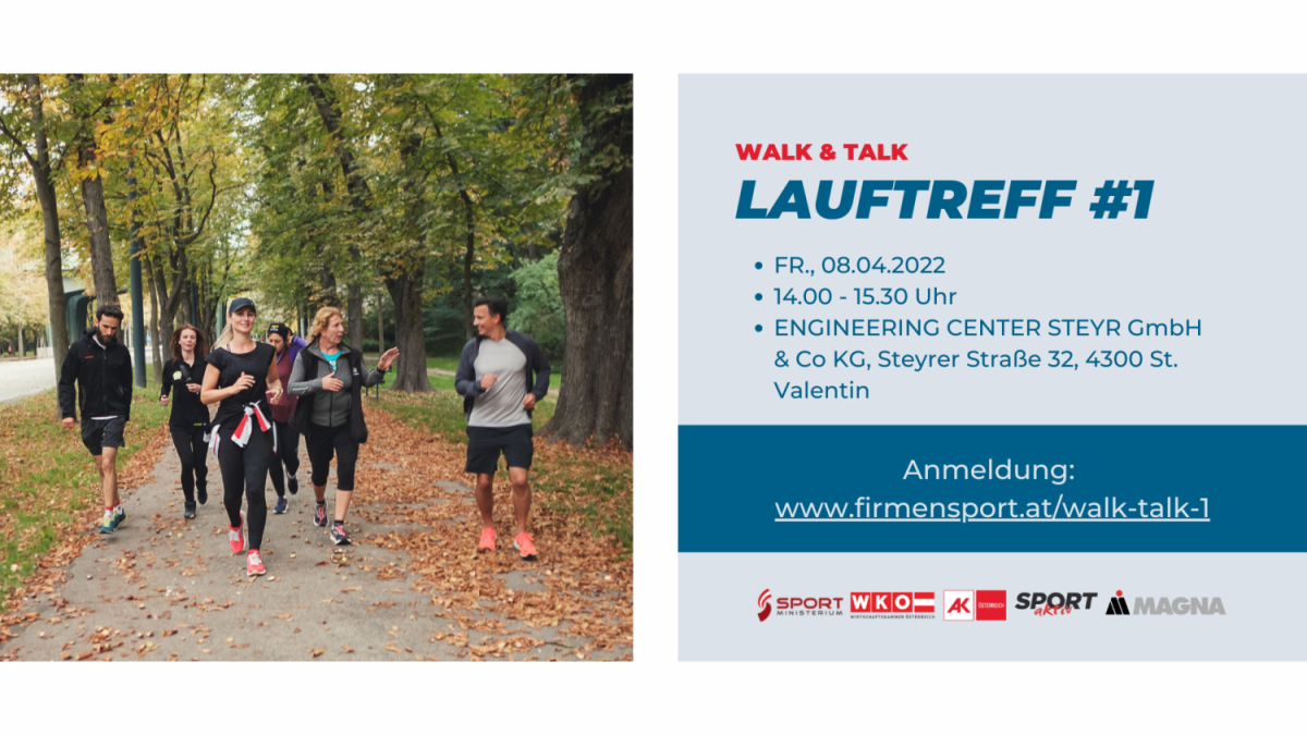WALK & TALK - Lauftreff #1 WALK & TALK - Lauftreff #1