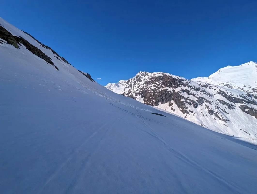 Blick auf die Schwärzenspitze im Winter 2024 Blick auf die Schwärzenspitze im Winter 2024