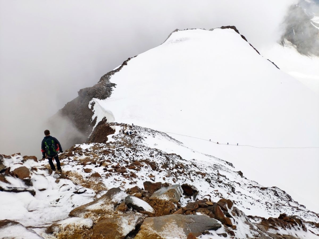 Wildspitze Normalweg Westgrat zum Gipfel Wildspitze Normalweg Westgrat zum Gipfel