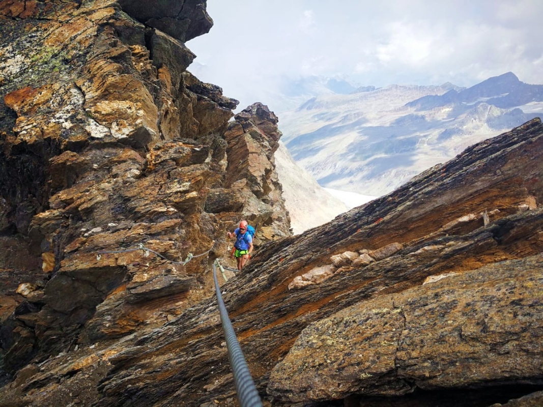 Hochwilde-Überschreitung 07: Der Kettersteig vor dem Nordgipfel und zwischen Nordgipfel und Hauptgipfel Hochwilde-Überschreitung 07: Der Kettersteig vor dem Nordgipfel und zwischen Nordgipfel und Hauptgipfel