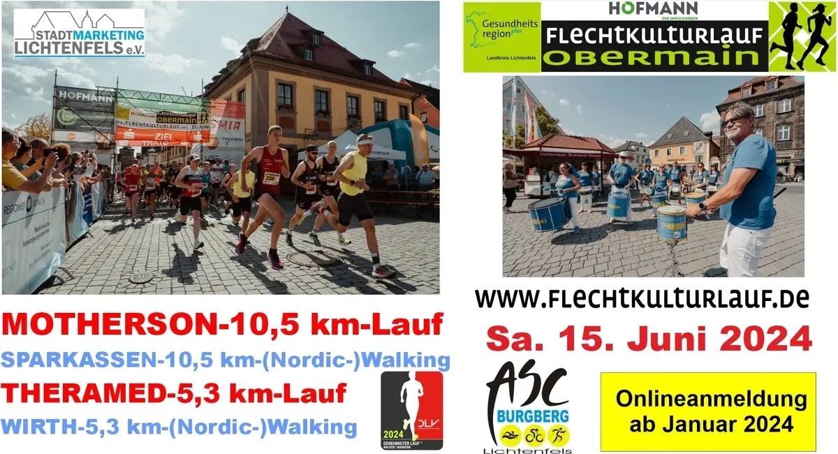 Flechtkulturlaufes Obermain - Lichtenfels Flyer Flechtkulturlaufes Obermain - Lichtenfels Flyer