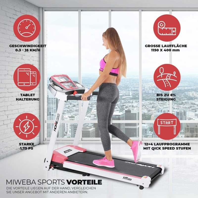 Miweba Sports HT1000F Laufband, Foto: Hersteller / Amazon Miweba Sports HT1000F Laufband, Foto: Hersteller / Amazon