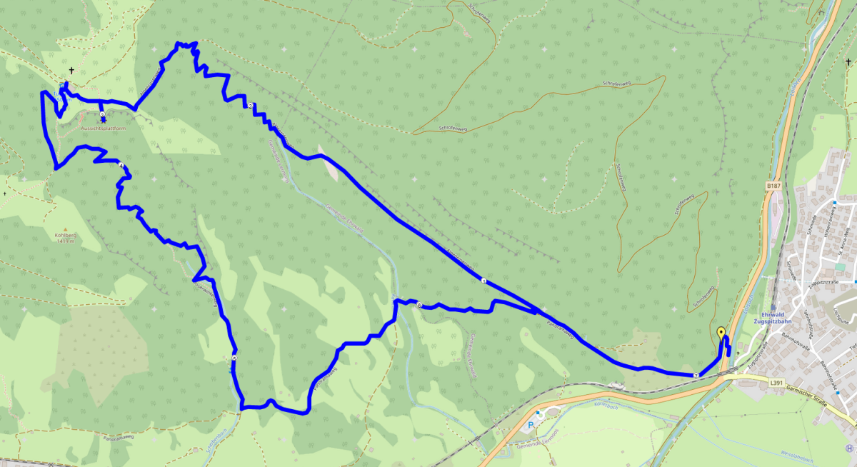 Tuftlalm Strecke bzw. Karte Tuftlalm Strecke bzw. Karte