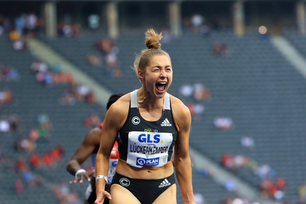 Gina Lückenkemper bei den Leichtathletik-DM 2022. Foto: © DLV/Theo Kiefner Gina Lückenkemper bei den Leichtathletik-DM 2022. Foto: © DLV/Theo Kiefner