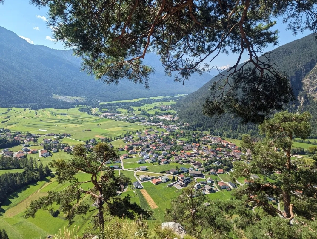 Leite Klettersteig 10: Panorama vom Jausenplatz. Leite Klettersteig 10: Panorama vom Jausenplatz.