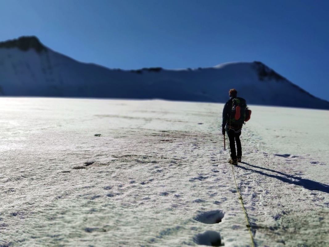 Monte Cevedale Hochtour 27: links die Zufallspitze, rechts der Cevedale Monte Cevedale Hochtour 27: links die Zufallspitze, rechts der Cevedale