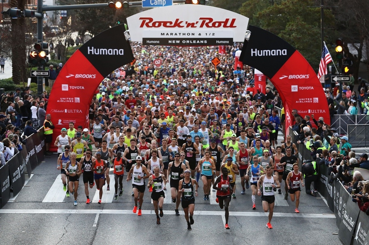 Thousands of runners take off through the starting arch of the 2019 Humana Rock 'n' Roll New Orleans Marathon & ½ Marathon on Sunday, February 10. Participants were taken on a route through some of the Cresent Cities most iconic landmarks and scenic neigh Thousands of runners take off through the starting arch of the 2019 Humana Rock 'n' Roll New Orleans Marathon & ½ Marathon on Sunday, February 10. Participants were taken on a route through some of the Cresent Cities most iconic landmarks and scenic neigh