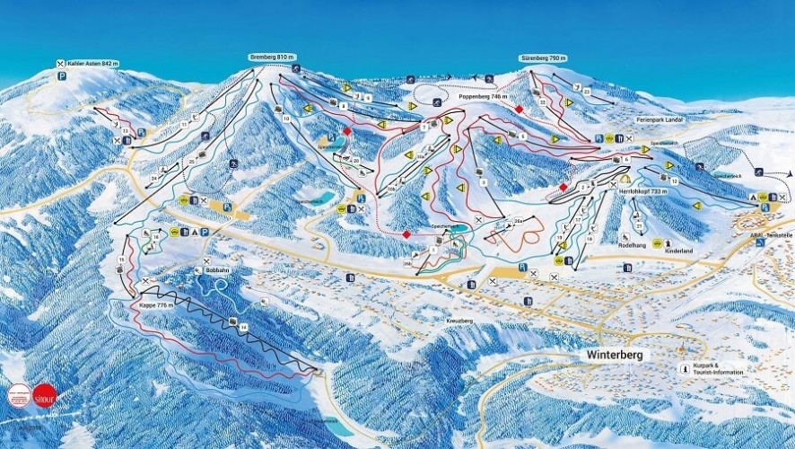 Skiliftkarussell Winterberg - Pistenplan