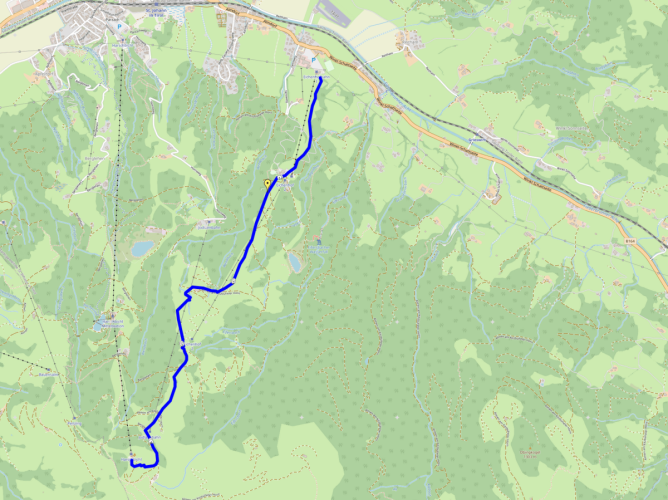 Harschbichl Skitour über Eichenhof: Strecke bzw. Karte