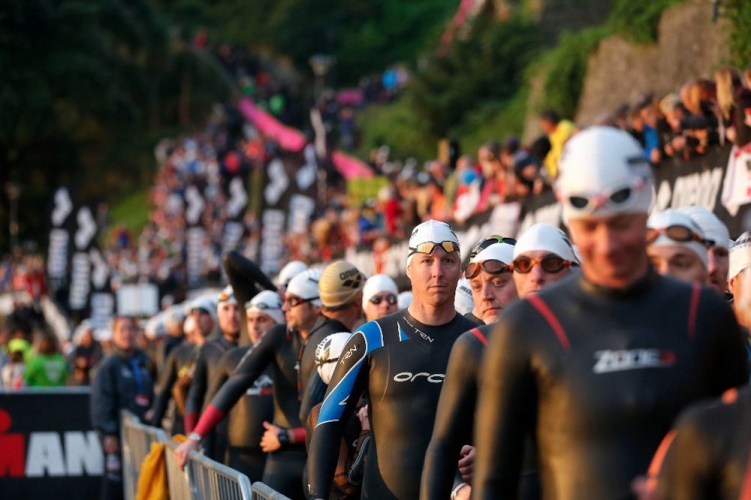 A record athlete field of close to 2400 will start on North Beach for the 2018 edition of IRONMAN Wales. [Image: Huw Fairclough for IRONMAN