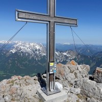 Großer Buchstein - Westgrat: (32) Gipfelkreuz Großer Buchstein