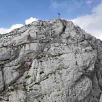 28 Große Gesäuseüberschreitung: Blick zurück auf den Großen Ödstein