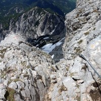 Großer Buchstein - Westgrat (43): Abstieg über den Klettersteig
