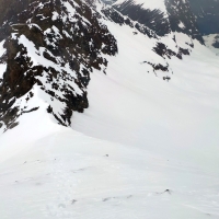 Eiskögele Skitour 31: Der Gratabschnitt retour zum Steig.