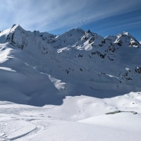 Skitour Wildspitze 16: Das Gelände wechselt oft zwischen mäßig steil und sehr flach.