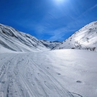 Skitour Heimspitze 02: Auf sehr flachem Terrain bis zur Vergaldner Alpe.
