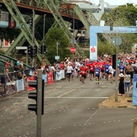 Schwebebahn-Lauf Strecke