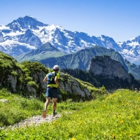 Ein Läufer beim Eiger Ultra Trail