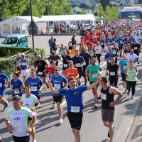 Teilnehmer beim Staadtlauf Saarburg