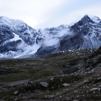 Am Vortag geht es die ersten 700 Höhenmeter von Sulden zur Hintergrathütte auf.
