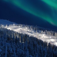 Northern lights above Alpine Training Park Levi (C) Oy Levi Ski Resort Ltd