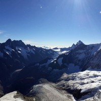 Eiger-Überschreitung-via-Mittellegigrat-26: Panorama mit Aletsch-Gletscher