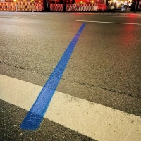 Die blaue Ideallinie beim Münster-Marathon