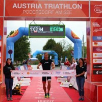 Austria Triathlon Podersdorf, Sprint Sieger Martin Mitteregger. Foto: Picthis.one