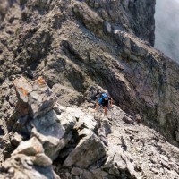 Hochfrottspitze-Überschreitung 54: Auch hier wechseln sich Geh- und Klettergelände.