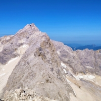 Jubiläumsgrat 44: Blick auf die Zugspitze