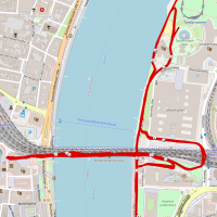 Halbmarathon-Laufstrecke beim Köln Triathlon