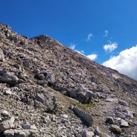 Hochfrottspitze-Überschreitung 15: Kurz vor dem ersten und höchsten Gipfel des Tages.