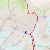 Streckenplan Skitour Schuchtkogel mit Bergbahn Pitztaler Gletscher