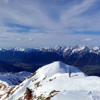 Pirchkogel Skitour 19: Übergang Gipfel zum Gipfelkreuz