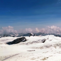 Blick von der Weißseespitze auf die Hintere Hintereisspitze