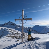 Eiskögele Skitour 27: Der Gipfel ist erreicht.