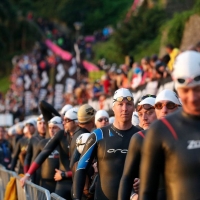A record athlete field of close to 2400 will start on North Beach for the 2018 edition of IRONMAN Wales. [Image: Huw Fairclough for IRONMAN